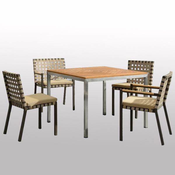 Outdoor Braided & Rope Dining Set - Thonet 909