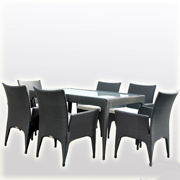 Outdoor Wicker Garden Set - Ebony