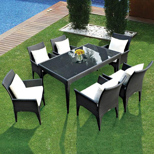 Outdoor Wicker Garden Set - Ebony