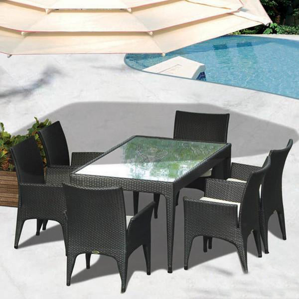 Outdoor Wicker Garden Set - Ebony