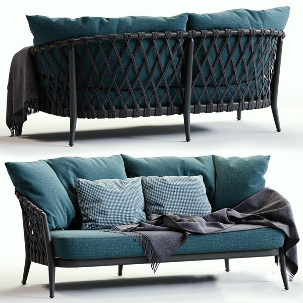 Outdoor Braided & Rope Sofa - Regency Next