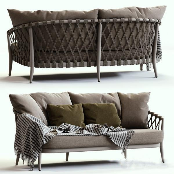 Outdoor Braided & Rope Sofa - Regency Next
