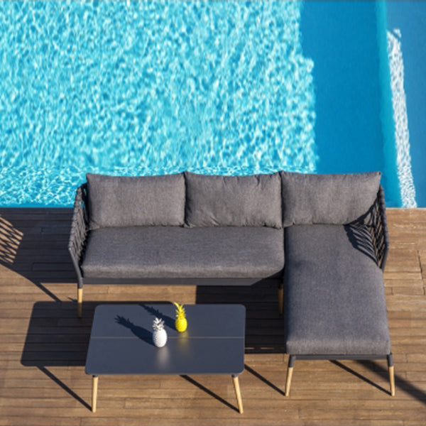 Outdoor Braided, Rope & Cord, Sofa - Charcol