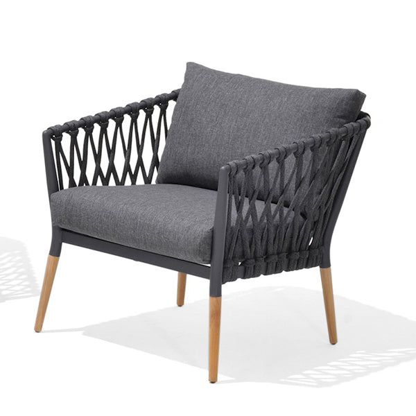 Outdoor Braided, Rope & Cord, Sofa - Charcol