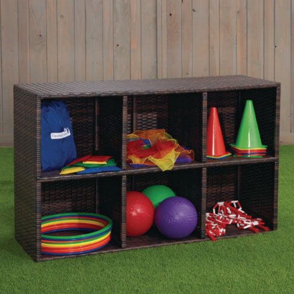 Outdoor Kids Furniture - Wicker Storage Shelf for children- Pluto