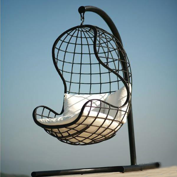 Outdoor Wicker - Swing With Stand - Earth