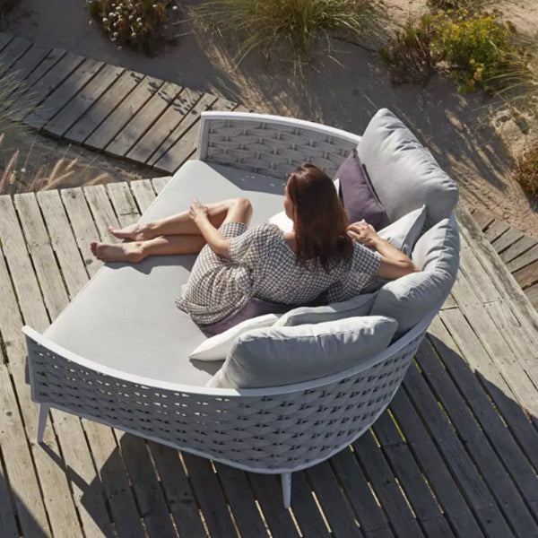 Outdoor Braided & Rope Couch - Nature
