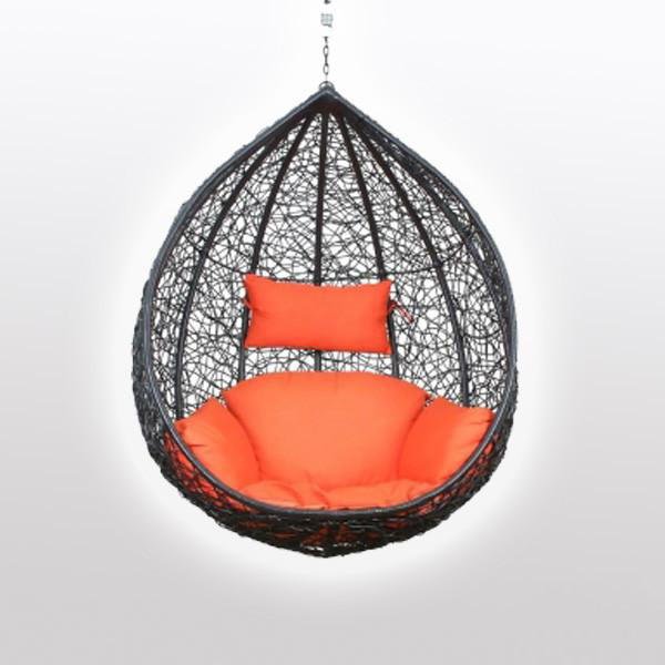 Outdoor Wicker Swing - Lavender