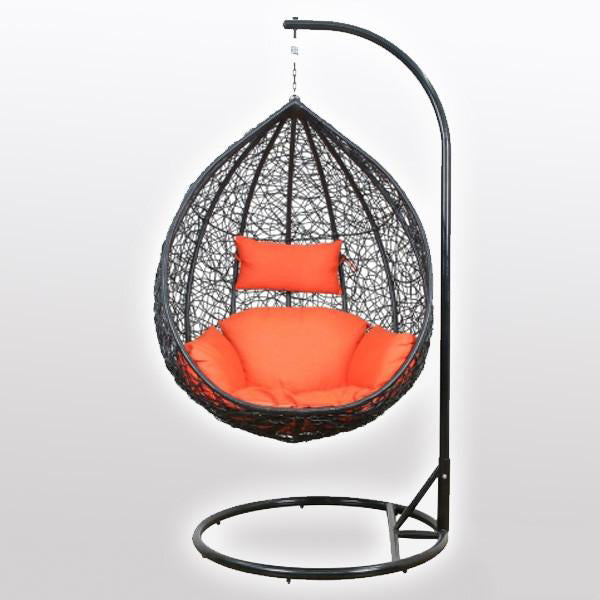 Outdoor Wicker Swing - Lavender