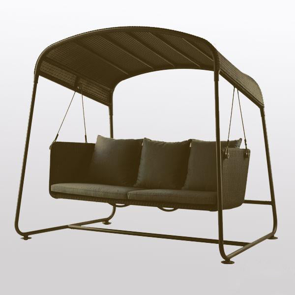 Outdoor Wicker Two Seater Swing - Catania