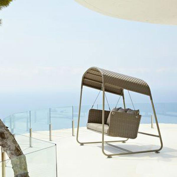 Outdoor Wicker Two Seater Swing - Catania