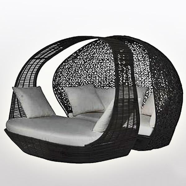 Outdoor Furniture Wicker Canopy Bed - Adeam & Eve