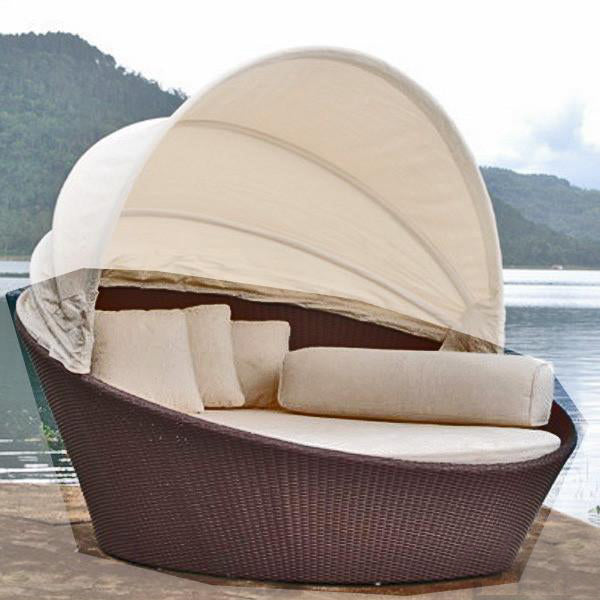 Outdoor Wicker Without Canopy Bed - Tulip