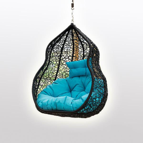 Outdoor Wicker - Swing With Stand - Bluebell