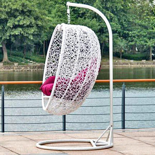 Outdoor Wicker - Swing With Stand - Heart