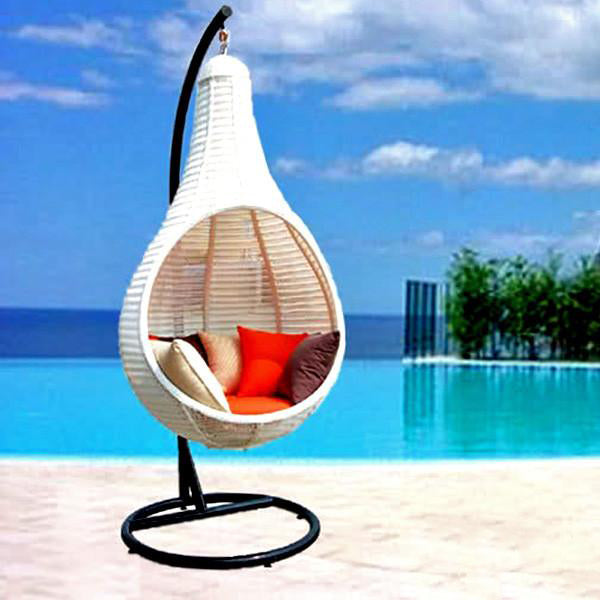 Outdoor Wicker - Swing With Stand - Nest