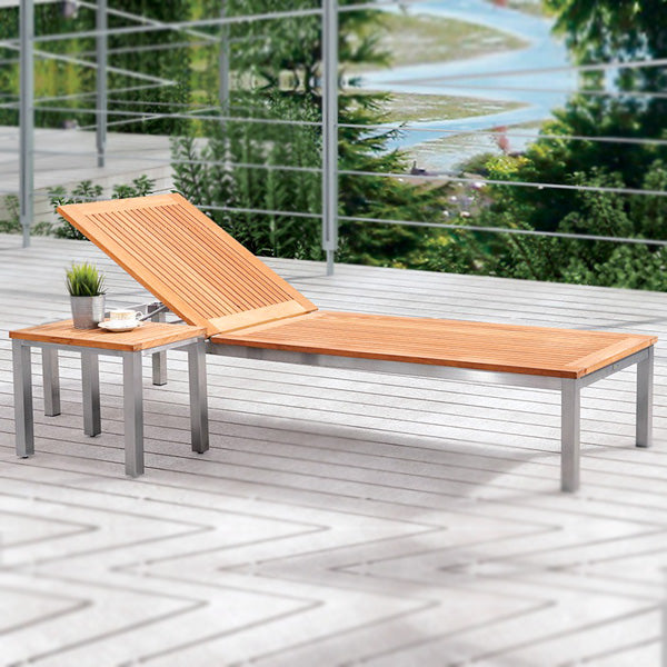Outdoor Wood & Steel - Sun Lounger - Longhi
