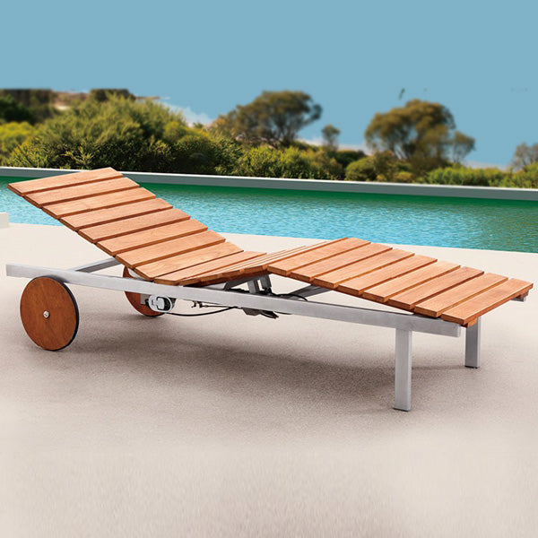 Outdoor Wood & Steel - Sun Lounger - Birch